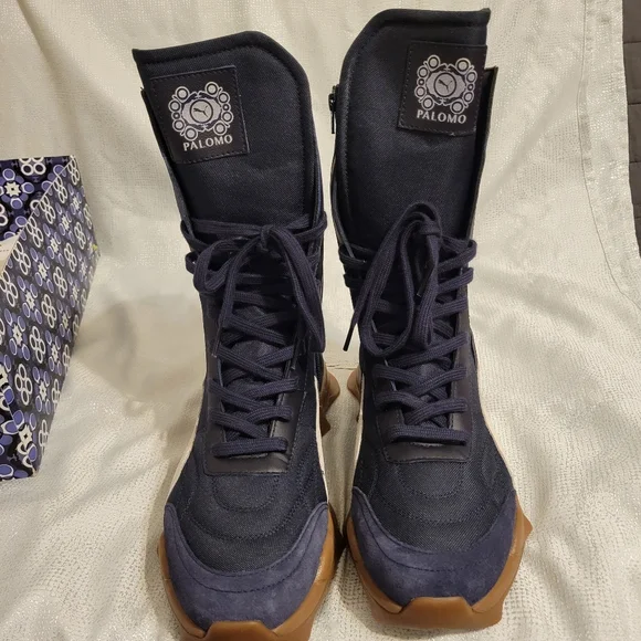 Puma palomo mens size 9 new Navy and Red High-Top Sneakers - Picture 7 of 11